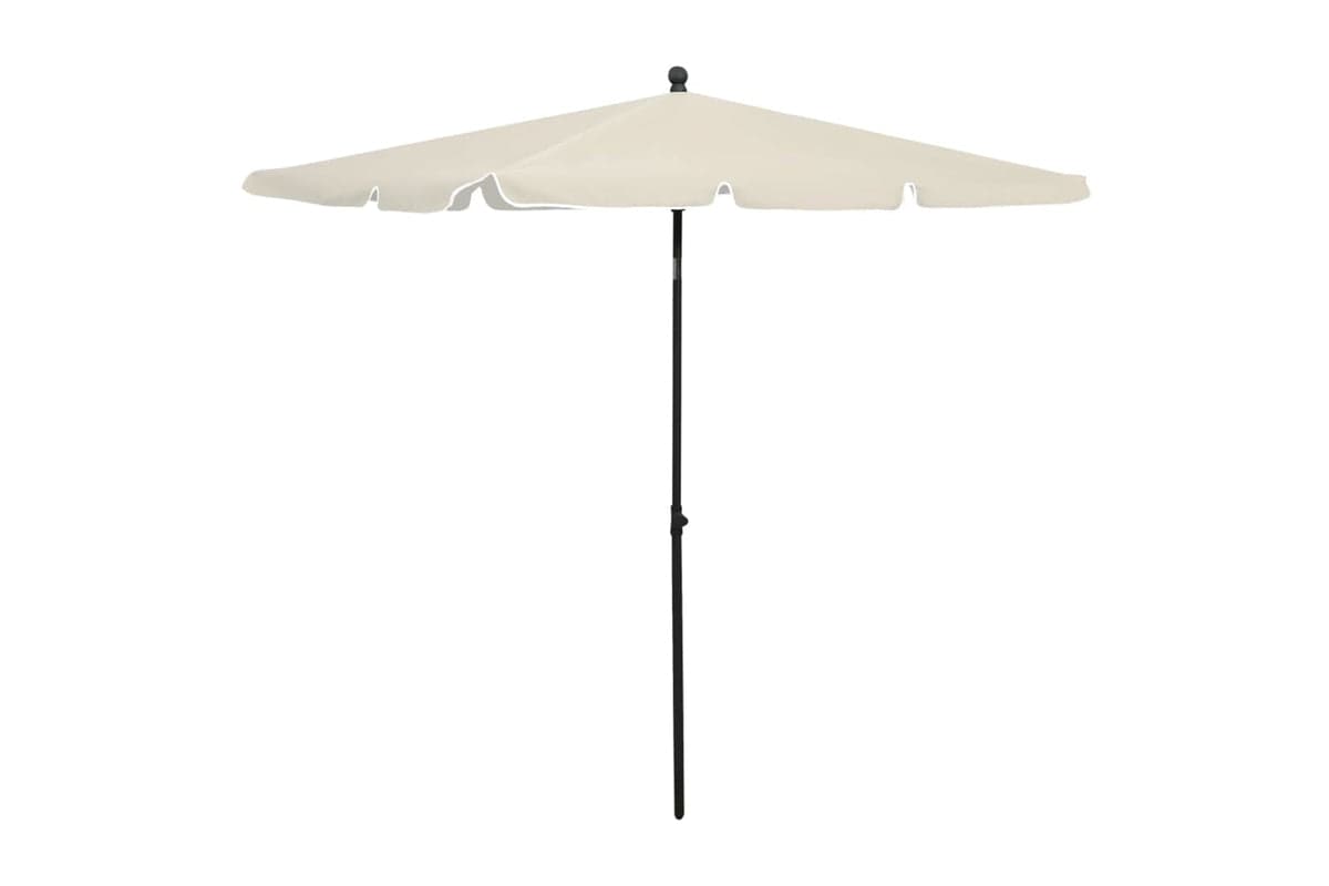 vidaXL 315543 Garden Parasol With Pole 210x140cm Sand