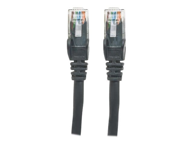 INTELLINET - Network Patch Cable, Cat6, 20m, Black, CCA, U/UTP, PVC, RJ45, Gold Plated Contacts, Snagless, Booted, Lifetime Warranty, Polybag - patch cable - 20 m - black