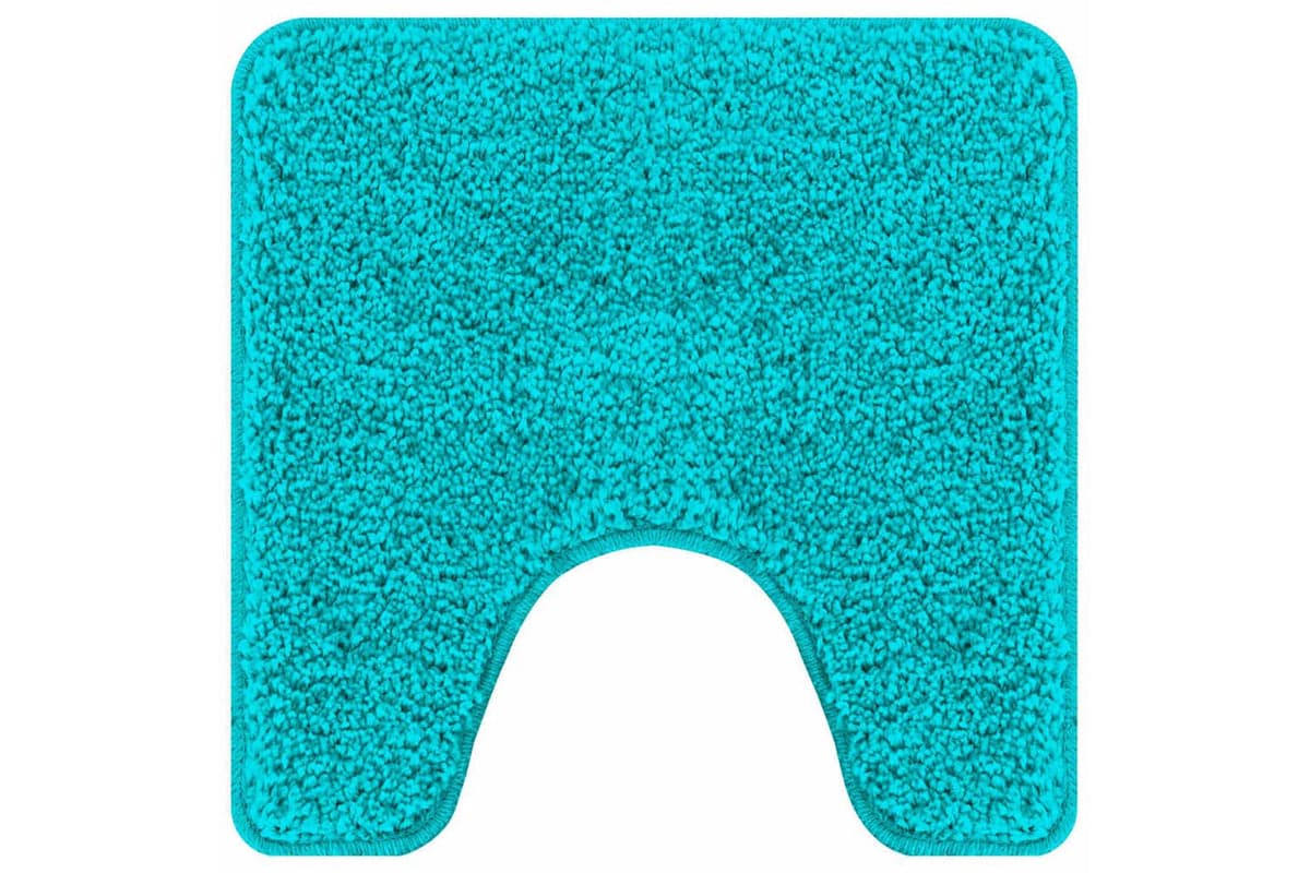 Anti-slip Bath Mat With Toilet Cut Turquoise 50 X 50 Cm Pp