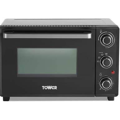 Tower T14043 23L Mini Oven Black with Silver Accents