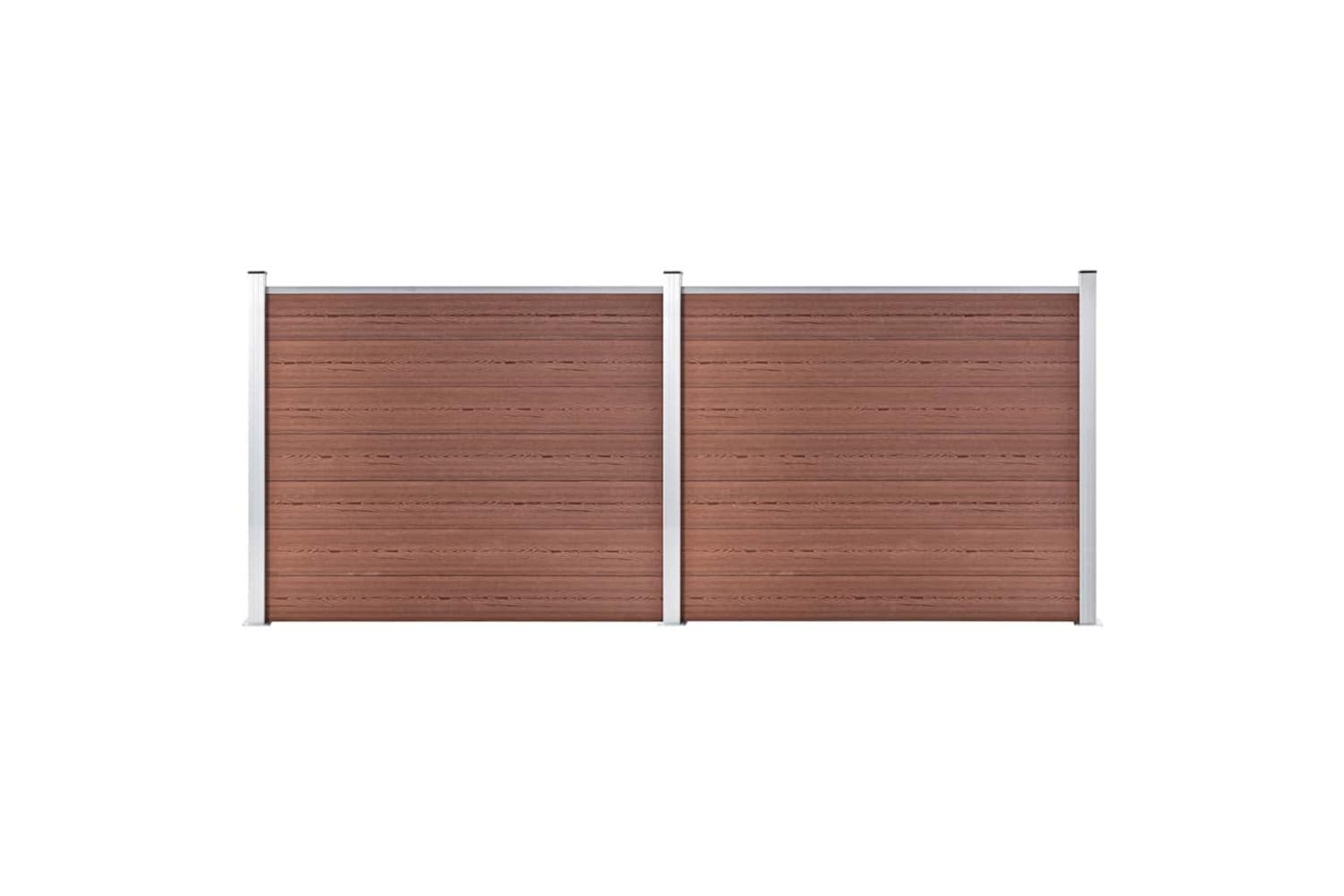 vidaXL 3070451 Fence Panel Set Wpc 353x146cm Brown