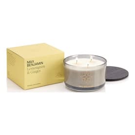 Lemongrass & Ginger 560G Luxury 3 Wick Candle & Lid