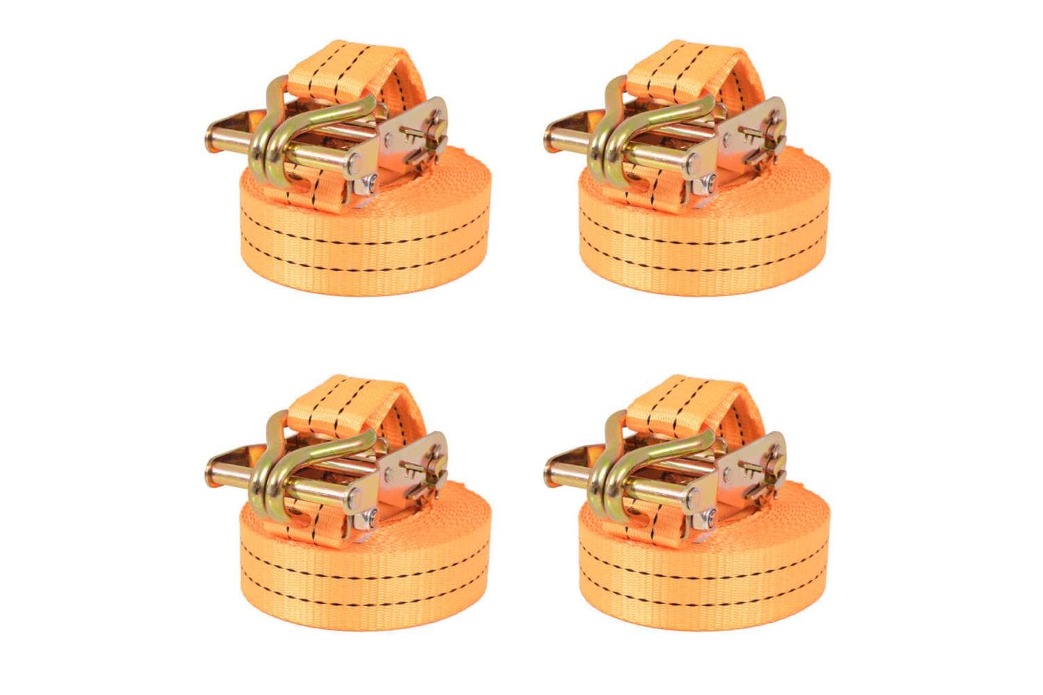 Vidaxl 142660 Ratchet Tie Down Straps 4 Pcs 1 Tonnes 6mx38mm Orange