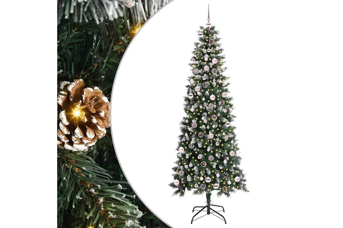Vidaxl Artificial Christmas Tree With 300 Leds Green 96 X 96 X 240 Cm