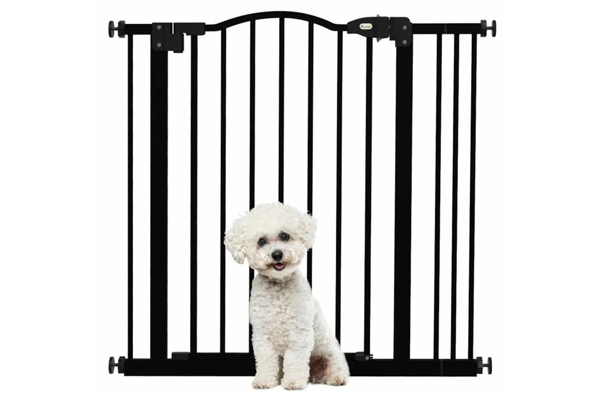 PawHut Extendable Dog Gate | Black