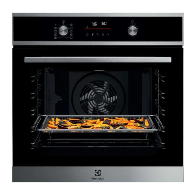 Electrolux 500 SurroundCook Pyrolytic Built-in Single Oven - Black | EOM6P46X