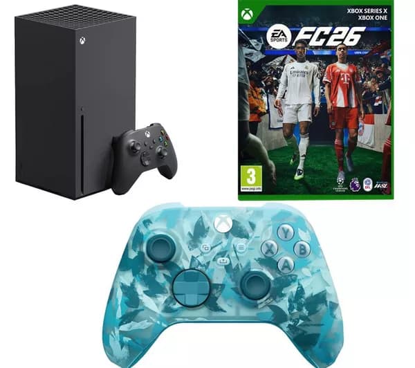 MICROSOFT XBOX Series X (1 TB), Wireless Controller (Ice Breaker Special Edition) & EA Sports FC 26 Bundle