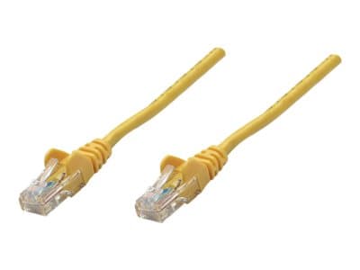 INTELLINET - Network Patch Cable, Cat5e, 2m, Yellow, CCA, U/UTP, PVC, RJ45, Gold Plated Contacts, Snagless, Booted, Lifetime Warranty, Polybag - patch cable - yellow