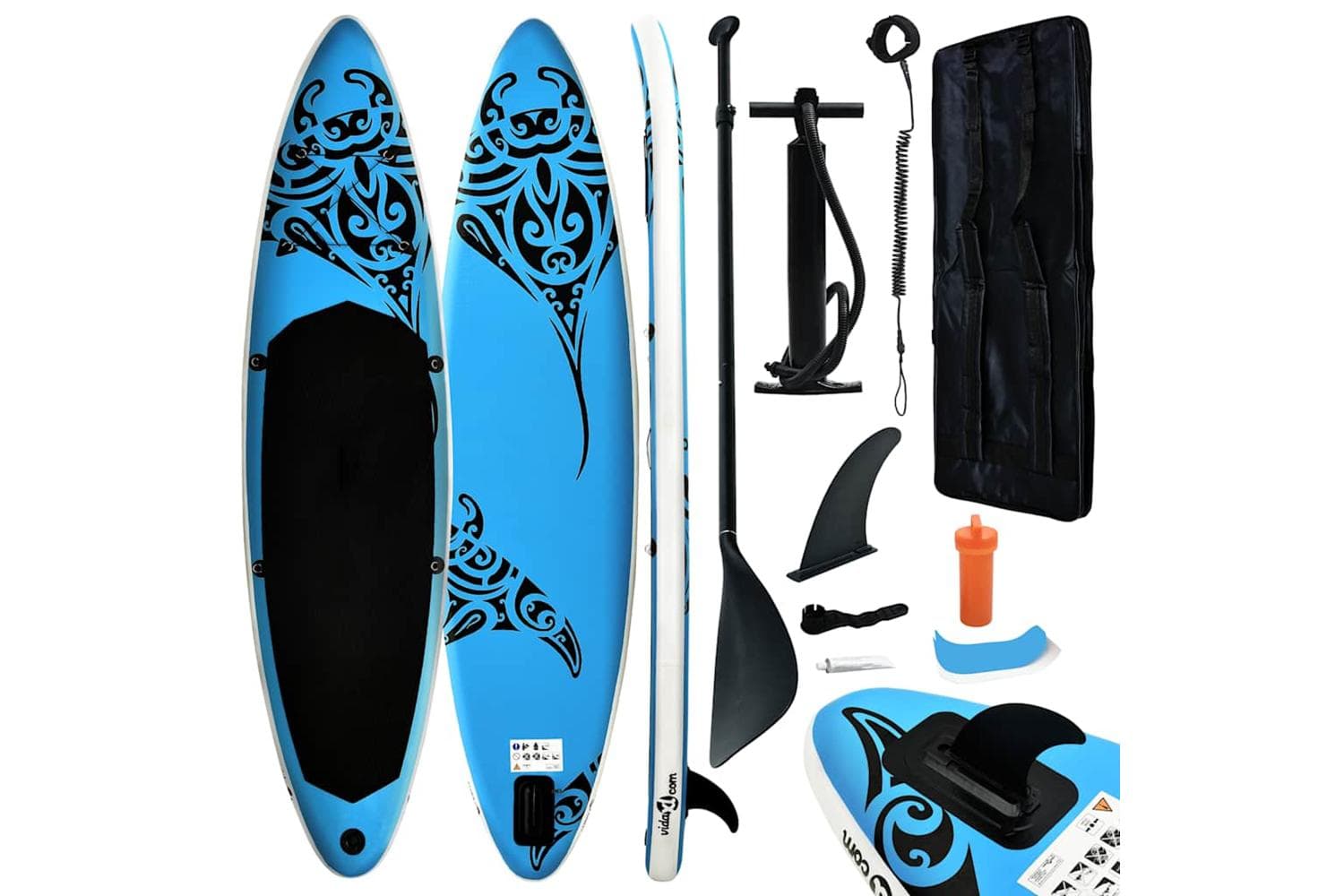 Vidaxl Inflatable Stand Up Paddleboard Set 366x76x15 Cm Blue