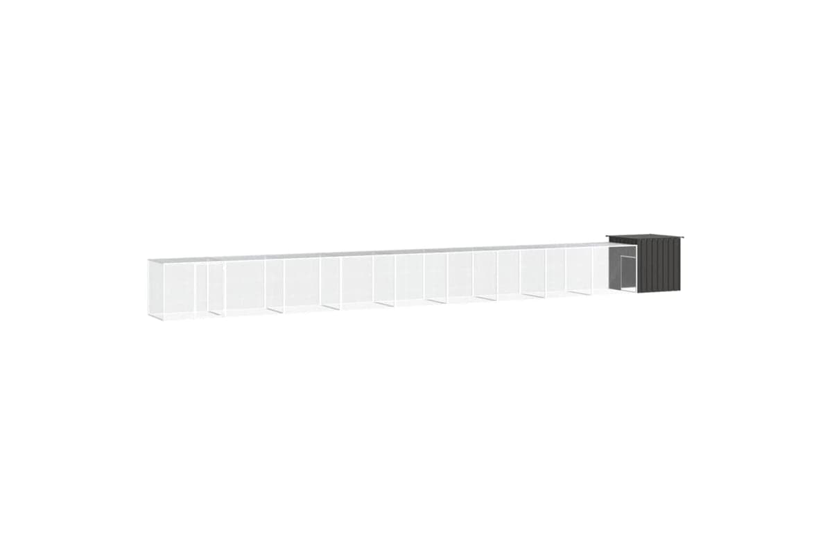vidaXL 3106459 Chicken Cage Anthracite 1000x91x100cm Galvanised Steel