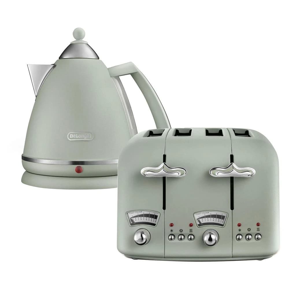 De'Longhi CT04GRBEKBX3016 Argento Flora Kettle & Toaster Set – Green
