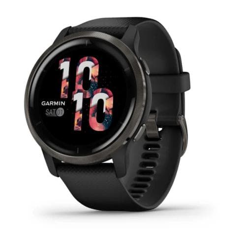 GARMIN            VENU 2 - BLACK/SLATE STAINLESS STEEL