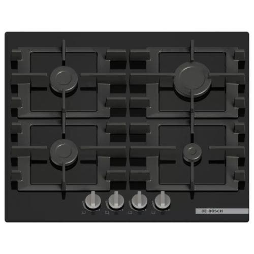 BOSCH            SERIES 6 60CM 4 ZONE GAS HOB - GAS ON GLASS