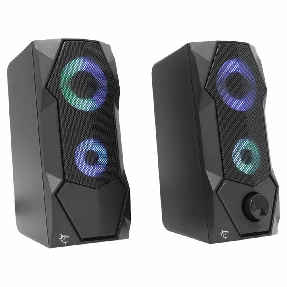 White Shark 2.0 Stereo Speakers - Black | FLOW