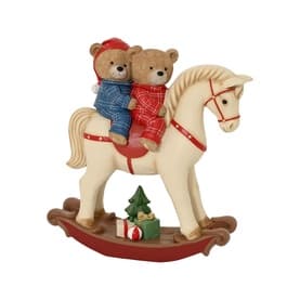 Bears On Rocking Horse Christmas Ornament