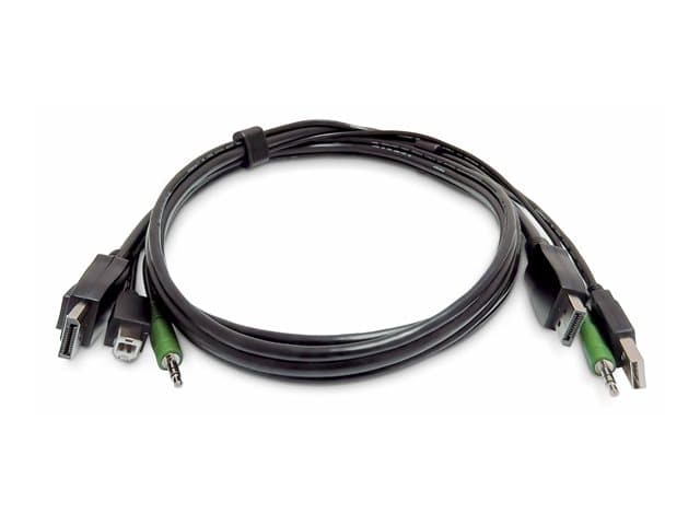 STARTECH.COM - StarTech - Keyboard / video / mouse (KVM) cable - TAA Compliant - USB Type A, 3.5mm audio jack, DisplayPort (M) to USB Type B, 3.5mm audio jack, DisplayPort (M) - 3 m