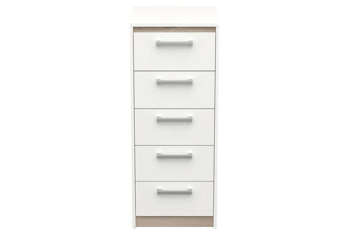 Watson TallBoy | 5 Drawer | White