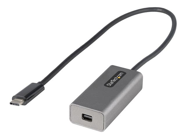 STARTECH.COM - StarTech USB C to Mini DisplayPort Adapter, 4K 60Hz USB-C to mDP Adapter Dongle, USB Type-C to Mini DP Monitor/Display, Video Converter, Works w/ Thunderbolt 3, 12" Long Attached Cable - DP Alt Mode, mDP 1.2 (CDP2MDPEC)