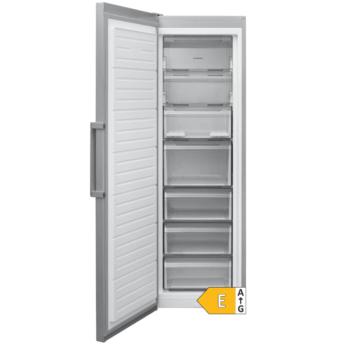 NordMende RTF396NFRIX, 186 x 60cm, NoFrost Freezer, Stainless Steel