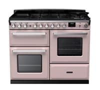 Rangemaster Estel Deluxe 110cm Dual Fuel Range Cooker - Pale Pink with Chrome Trim | ESDLO110DFPPPK/CM1