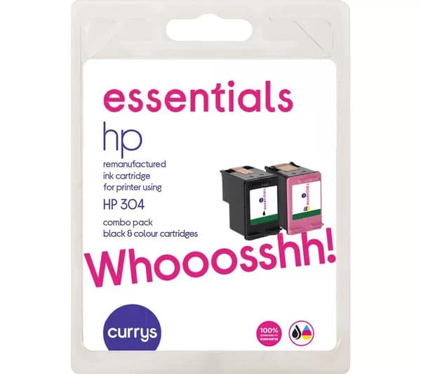 ESSENTIALS HP 304 Black & Tri-colour Ink Cartridges - Twin Pack