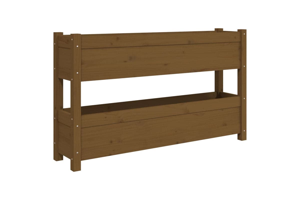 vidaXL 823930 Planter Honey Brown 112x25x66cm Solid Wood Pine