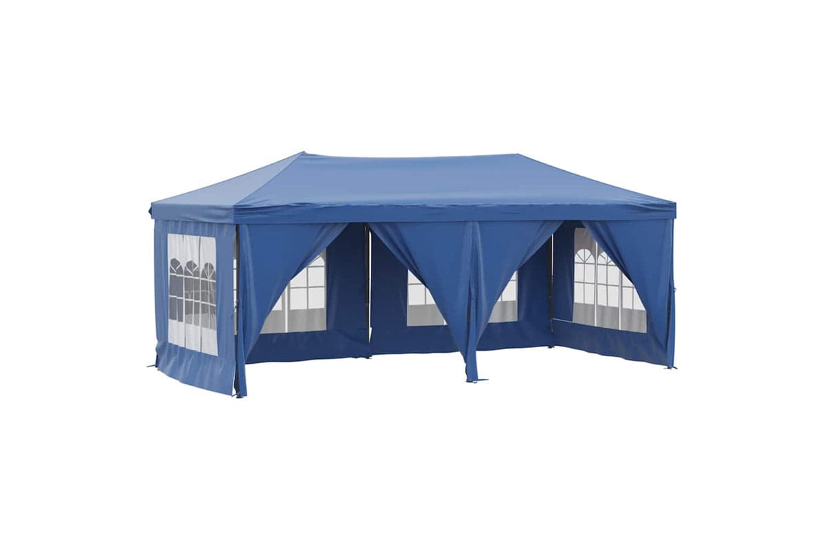 Vidaxl 93542 Folding Party Tent With Sidewalls Blue 3x6 M