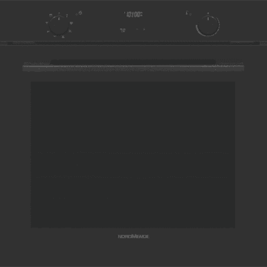 NordMende Built In 73L Multifunction Oven Pyro Clean Digital Programmer Pure Black Glass | SOP417PBL