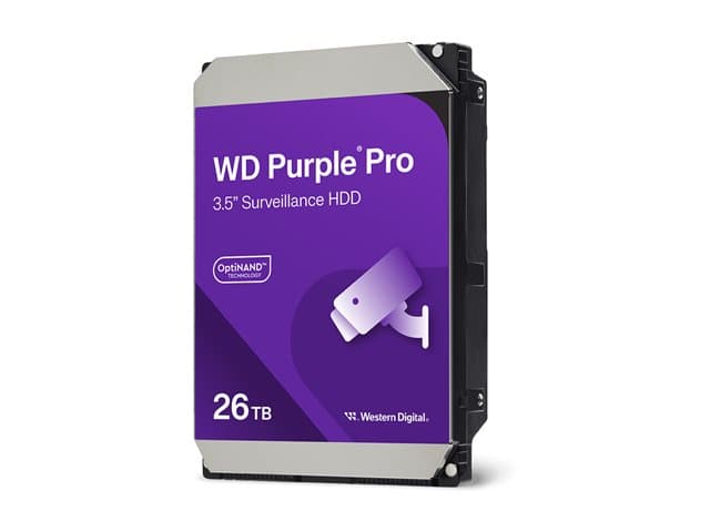 WESTERN DIGITAL - WD Purple Pro WD260PURP - Hard drive - 26 TB - surveillance, smart video - internal - 3.5" - SATA 6Gb/s - 7200 rpm - buffer: 512 MB