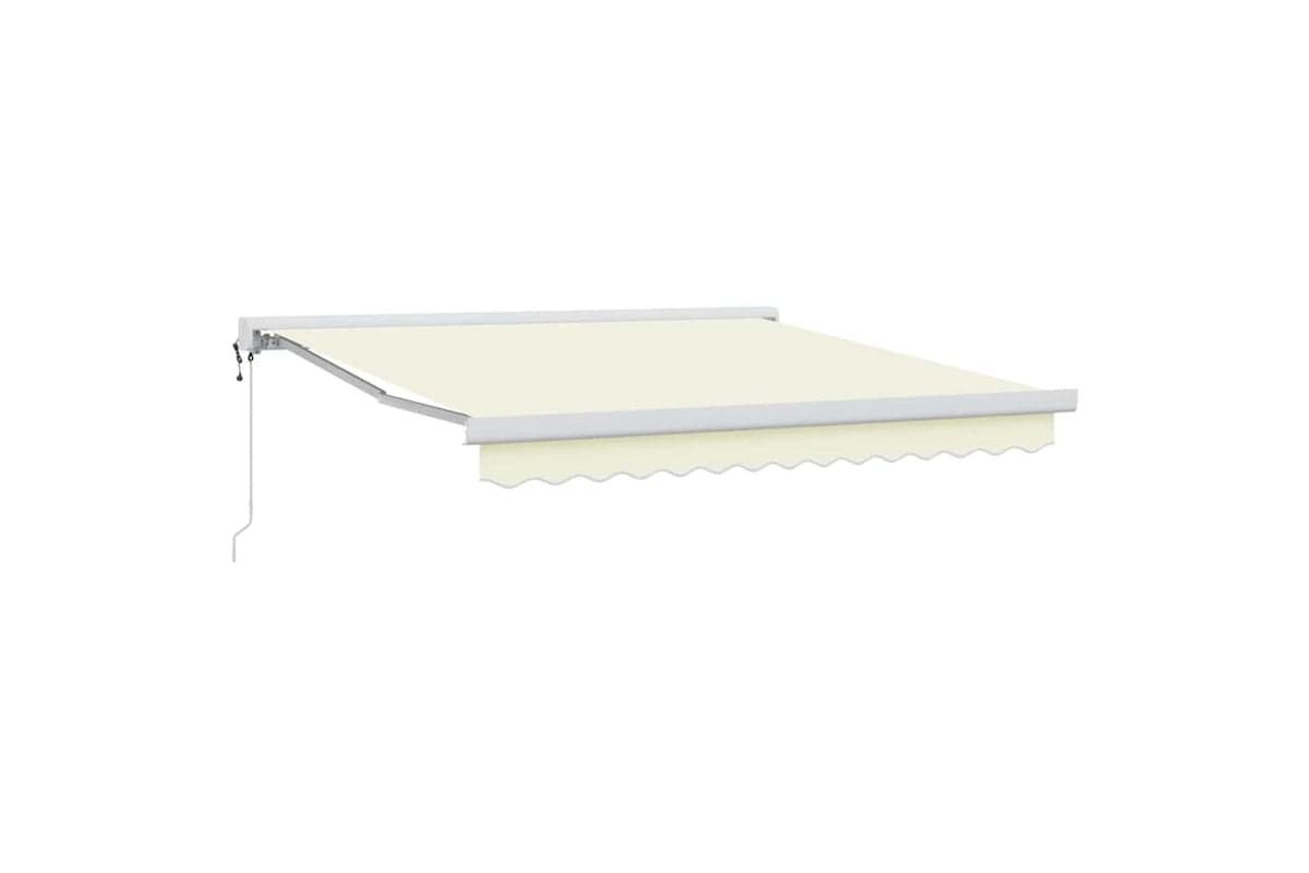 Vidaxl Retractable Awning Manual Cream 300 X 250 Cm Fabric And Metal
