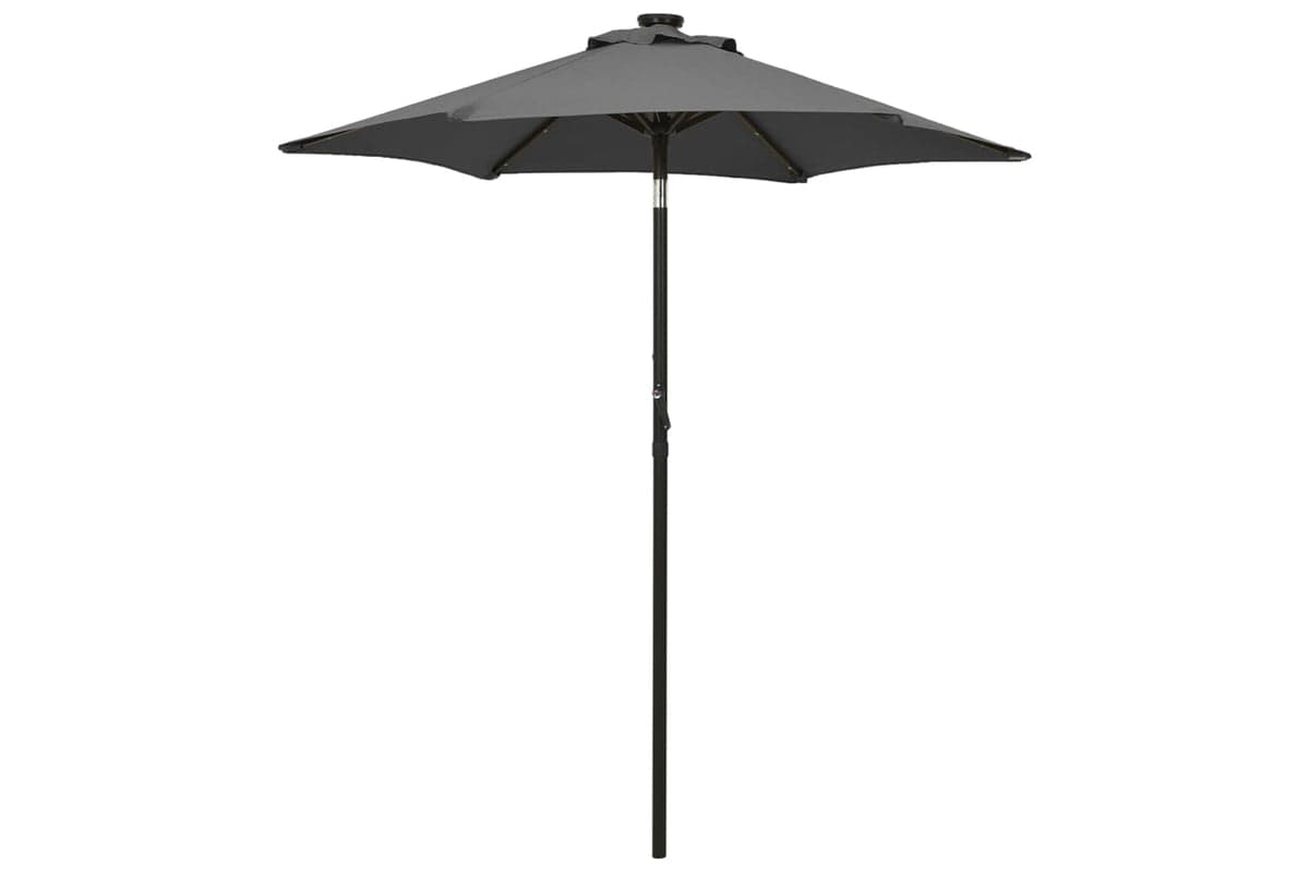 Vidaxl 313559 Parasol With Led Lights Anthracite 200x211 Cm Aluminium