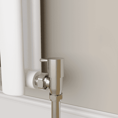 Elego Chrome Modern Manual Angled Radiator Valves (pair)