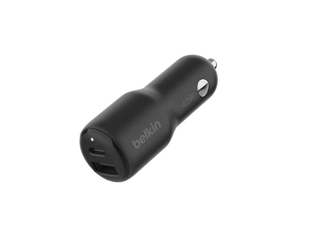 BELKIN - BoostCharge car power adapter - USB, USB-C - 42 Watt
