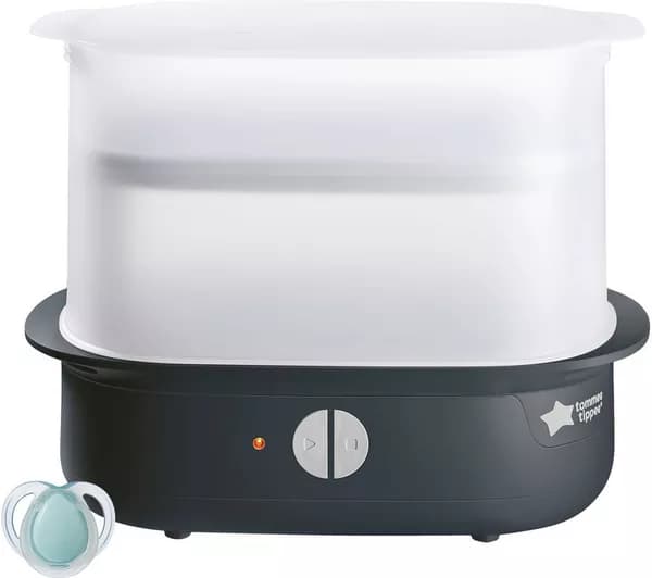 TOMMEE TIPPEE Supersteam Advanced Electric Steriliser - Black & White