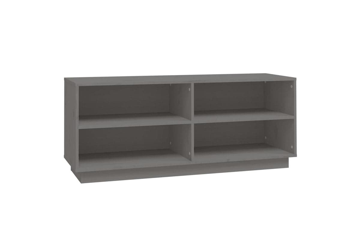 vidaXL 813542 Shoe Cabinet Grey 110x34x45cm Solid Wood Pine
