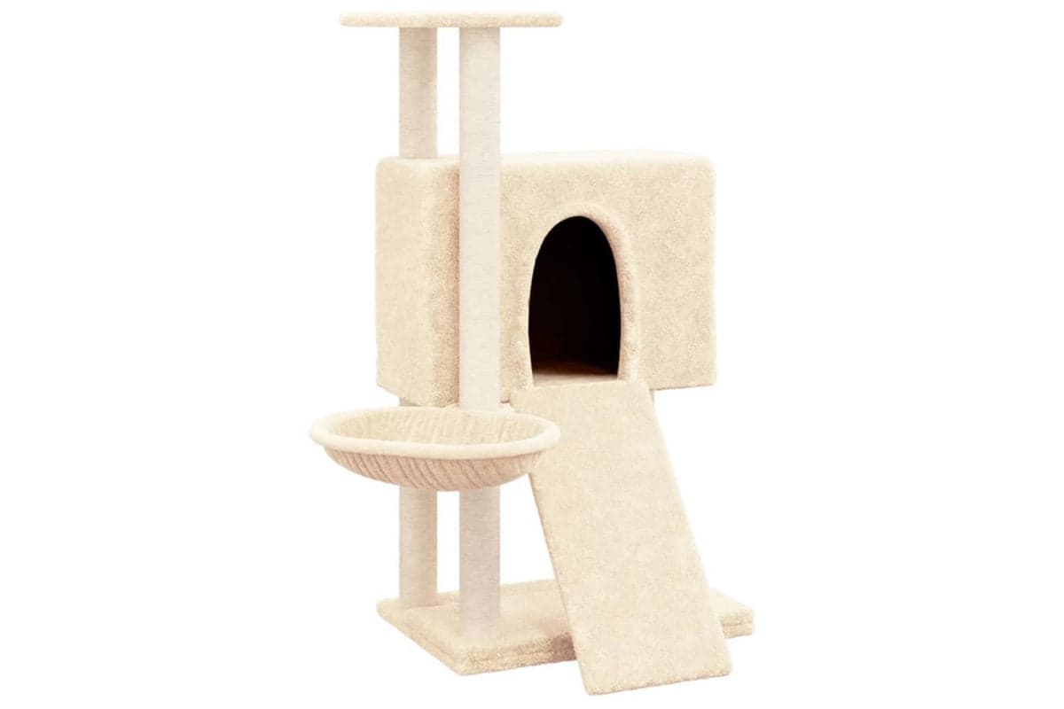 Cat Tree With Sisal Scratching Posts Cream 96 Cm