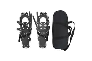 Vidaxl 3 In 1 Snowshoes Silver And Black 25 Inches Aluminum And Hdpe