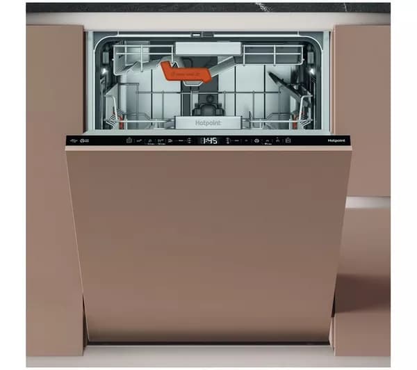 HOTPOINT Hydroforce H8IB15M4TS UK Full-size Fully Integrated Dishwasher