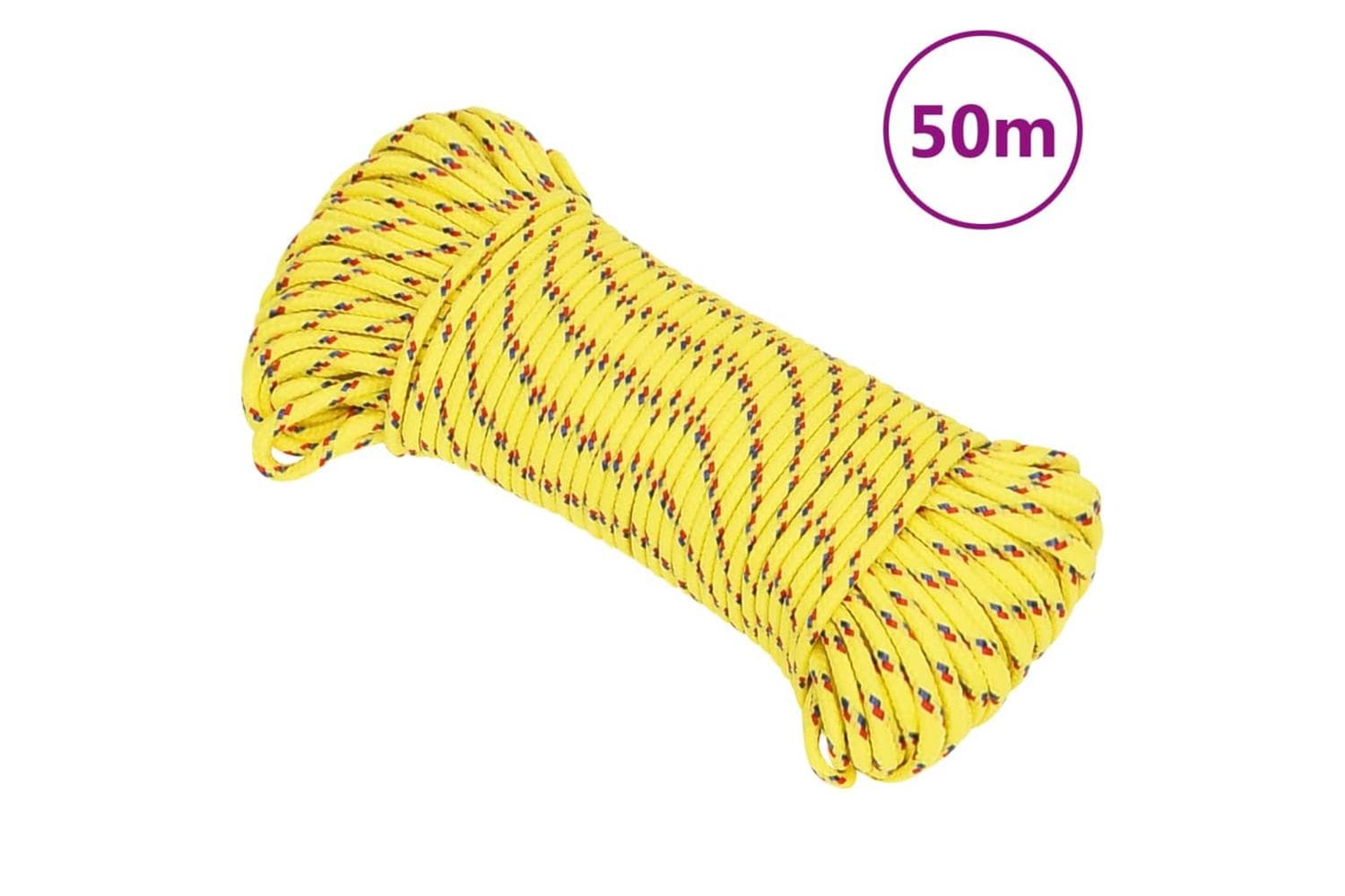 vidaXL 152593 Boat Rope Yellow 4mm 50 M Polypropylene