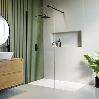 Single Screen - Black Wet Room & Walk In Shower – Corvus