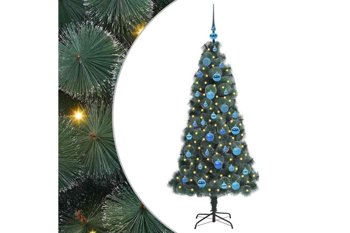 Vidaxl Artificial Pre-lit Christmas Tree With Ball Set Green 150 Cm