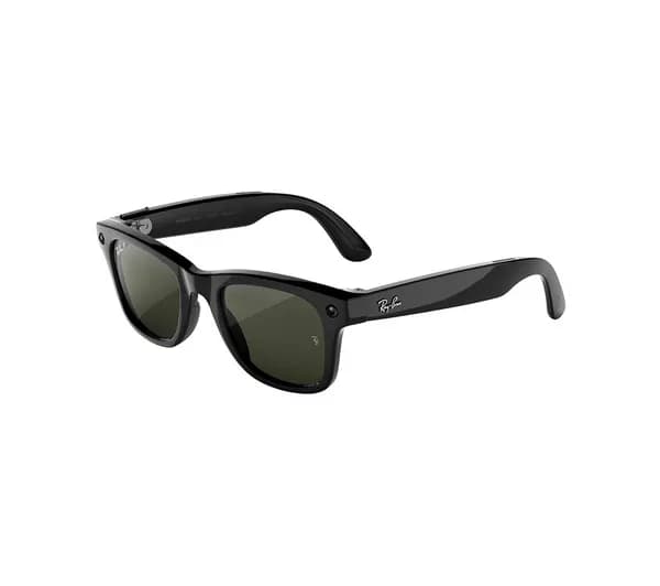 META RAY-BAN Wayfarer (Gen 3) AI Glasses - Shiny Black with Polarised Green Lenses