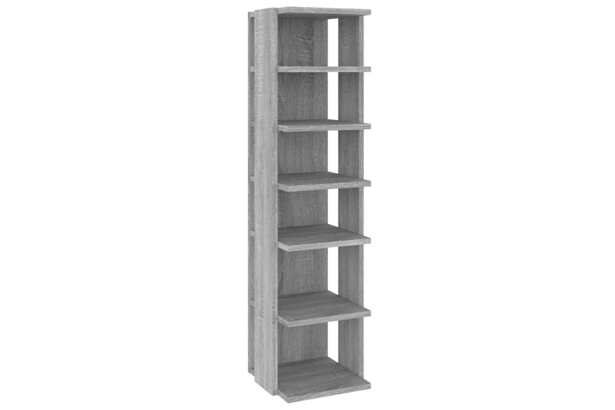 vidaXL 815974 Shoe Rack Grey Sonoma 27.5x27x102cm Engineered Wood