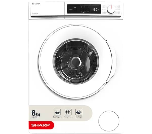 SHARP ES-NFA814BWNA-EN 8 kg 1400 Spin Washing Machine - White