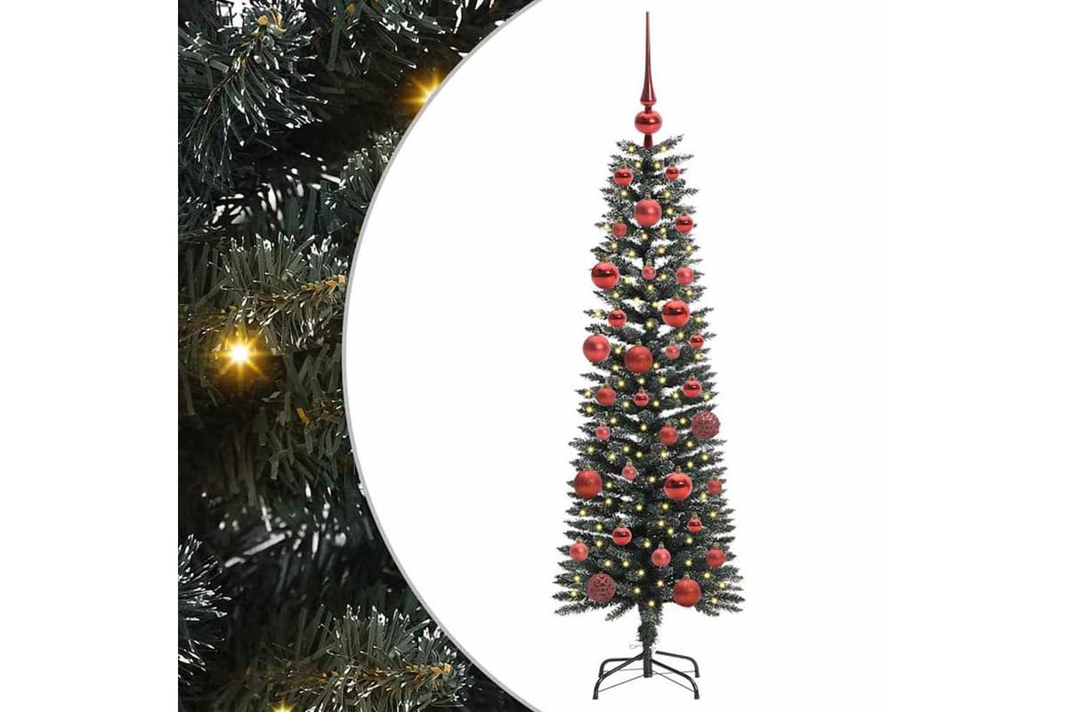 Vidaxl Artificial Christmas Tree With 150 Leds Green 43 X 43 X 150 Cm