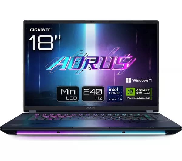 GIGABYTE AORUS MASTER 18 18" Gaming Laptop - Intel® Core™ Ultra 9, RTX 5090, 2 TB SSD