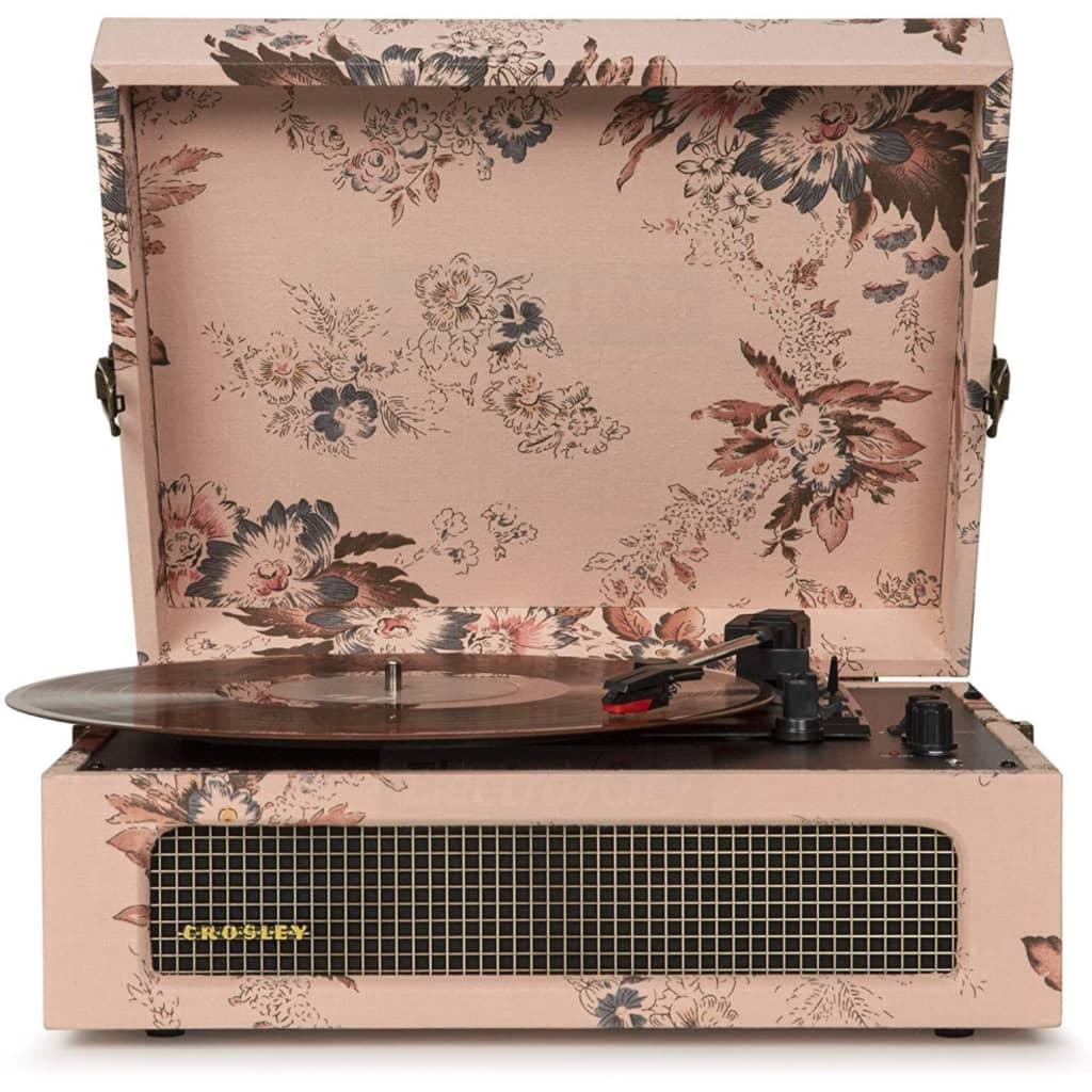 Crosley Voyager 3-Speed Portable Turntable with Bluetooth and Built-In Speakers | Floral
