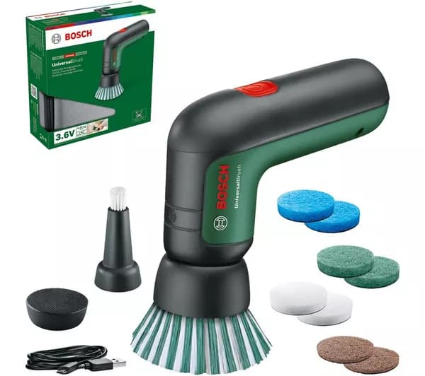 BOSCH UniversalBrush Electric Cleaning Brush Set - Black & Green