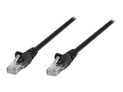 INTELLINET - Network Patch Cable, Cat6, 0.25m, Black, Copper, S/FTP, LSOH / LSZH, PVC, RJ45, Gold Plated Contacts, Snagless, Booted, Lifetime Warranty, Polybag - patch cable - 25 cm - black