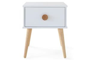 Poppy Bedside Table | 1 Drawer | White